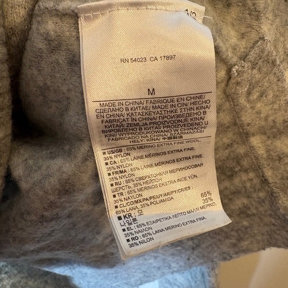 Banana Republic Turtleneck Sweater Size Medium Gray‎ Long Sleeve Wool Blend - Picture 5 of 7